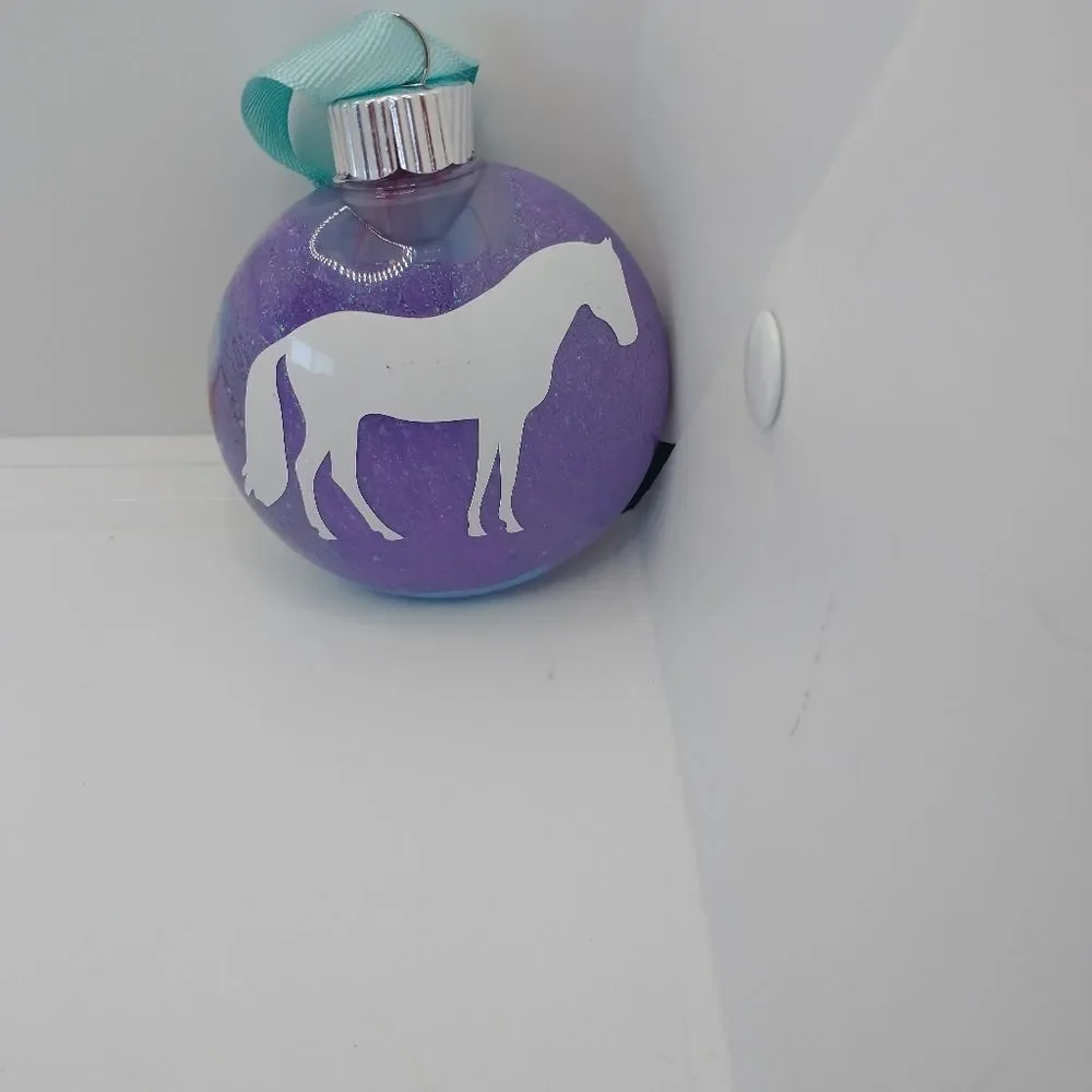 Hand Crafted Christmas Ornament Horse Decorations Plastic Bulb